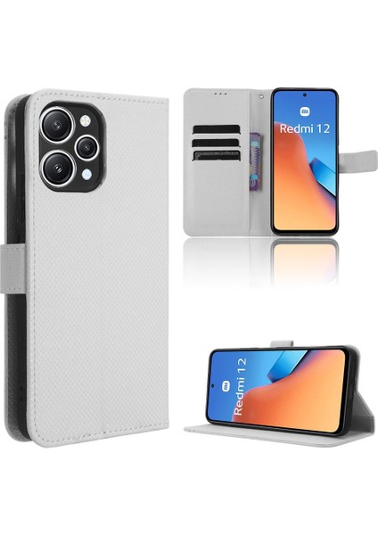 Xiaomi Redmi Için 12 4g Kart Tutucu Kickstand Manyetik Cüzdan Kapak (Yurt Dışından)