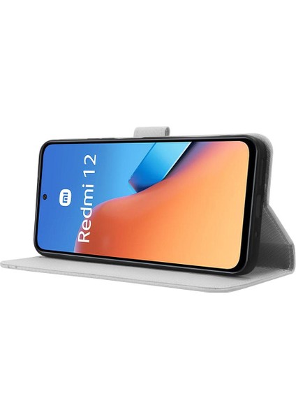 Xiaomi Redmi Için 12 4g Kart Tutucu Kickstand Manyetik Cüzdan Kapak (Yurt Dışından)