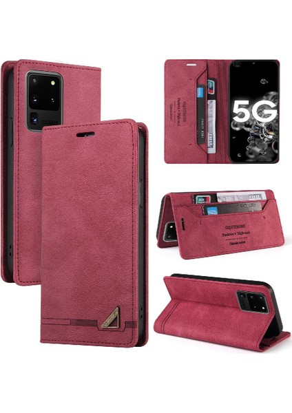 Samsung Galaxy S20 Ultra Kickstand Premium Deri Premium Iki Kılıf (Yurt Dışından)