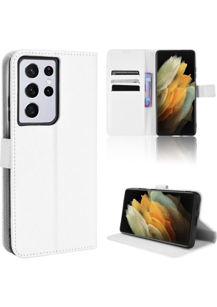 Samsung Galaxy S21 Ultra Kickstand Kart Tutucu Kapak Manyetik (Yurt Dışından)