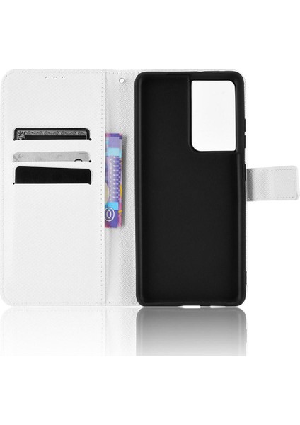 Samsung Galaxy S21 Ultra Kickstand Kart Tutucu Kapak Manyetik (Yurt Dışından) fırsatları