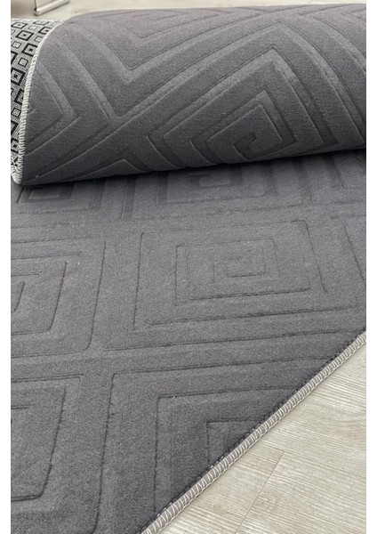 Delüx Üstün Kalite Kaymaz Taban Yolluk Halı Antrasit fırsatları