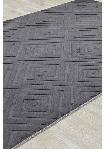 Delüx Üstün Kalite Kaymaz Taban Yolluk Halı Antrasit indirimleri