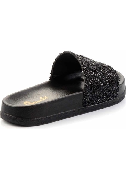 Siyah Taşlı Kadın Terlik K04319430087 modelleri