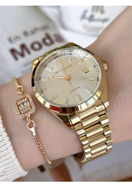 LCB07827.130 Çelik Kordonlu 3 Atm Suya Dayanıklı Elite Model Özel Seri Kadın Kol Saati+Bileklik modelleri