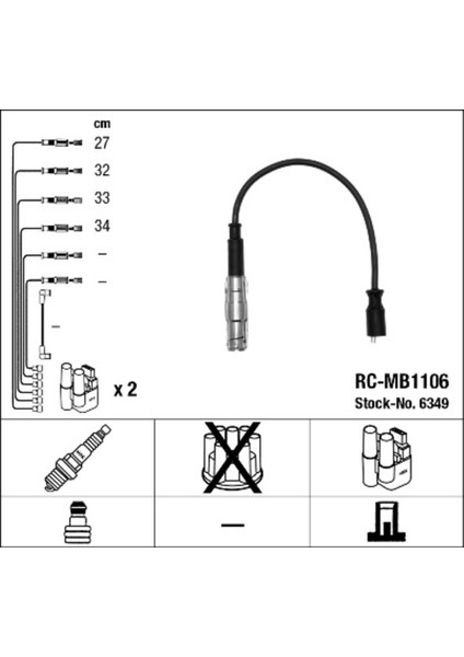 Atesleme Kablosu Seti Mercedes M266 W169 W245