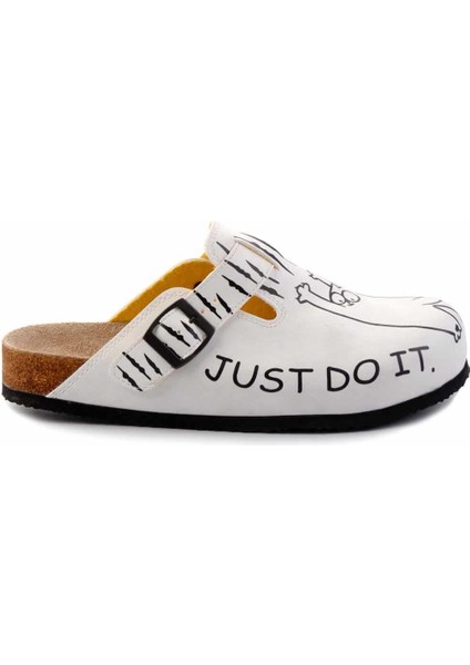 Beyaz Kadın Terlik Suni Deri Malzeme ile Günlük Kullanım için Konforlu Tasarım