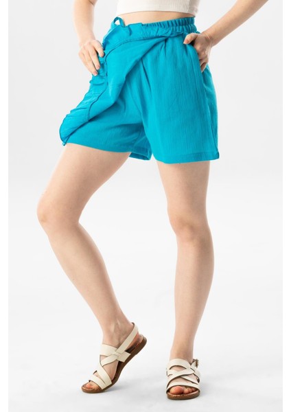 Ada Şile Bezi Yazlık Şort Etek Turkuaz Trkz fırsatları