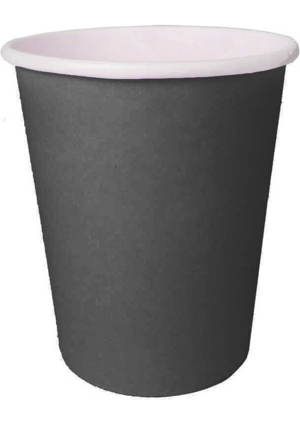 Bardak Karton Siyah 8 Oz Pk:8