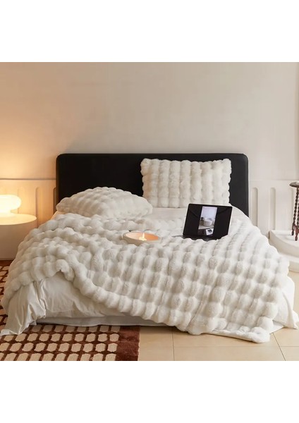 Tek Kişilik Kalın Tavşan Peluş Tv Battaniyesi (1 Adet) Çok Yumuşak modelleri