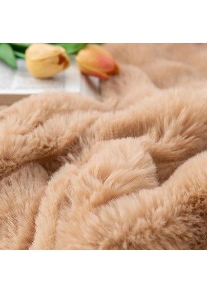 Tek Kişilik Kalın Tavşan Peluş Tv Battaniyesi (1 Adet) Çok Yumuşak modelleri