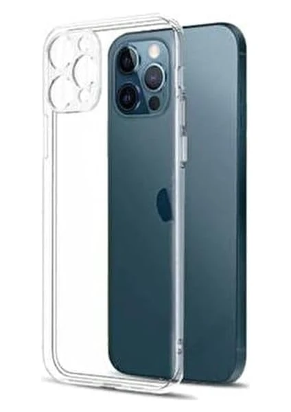 Pirok Store iPhone 11 / 11 Pro / 11 Pro Max Uyumlu Kamera Korumalı Şeffaf Kılıf