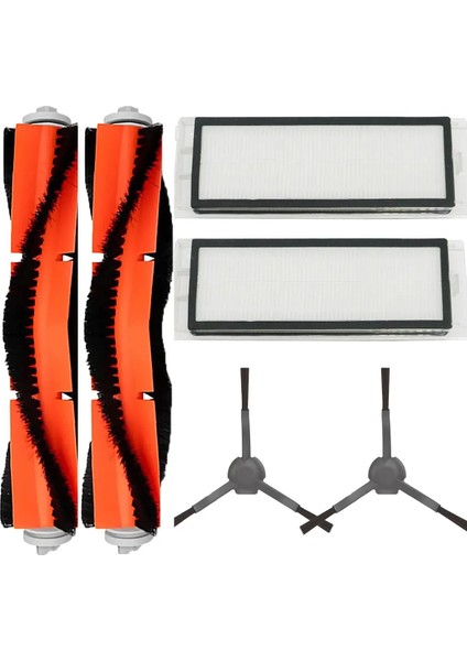 Turuncu Xiaomi Vacuum Mop Pro 2 3D Plus (STYTJ02ZHM) Robot Süpürge 6'lı Yedek Set