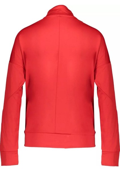 Kadın Spor Ceket Düz Desenli Dik Yaka Rahat Kesim Kırmızı Sonbahar Modası fiyatları