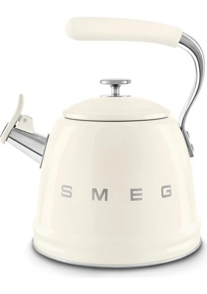 50's Style Krem Set Üstü Düdüklü Kettle 2.3 Lt