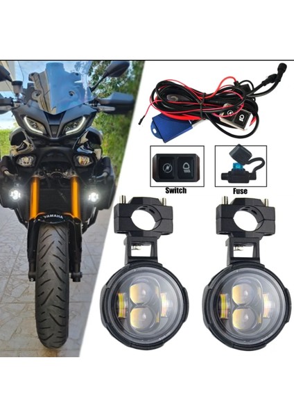 Motosiklet Sis LED Beyaz ve Sarı Işık