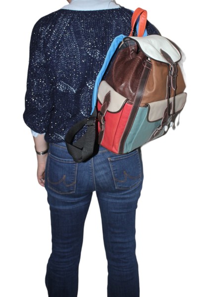 Deri Sırt Çantası Rainbow 3 Cep ÇNTDRRNBWTB003 Kadın-Erkek Kullanımlı indirimleri