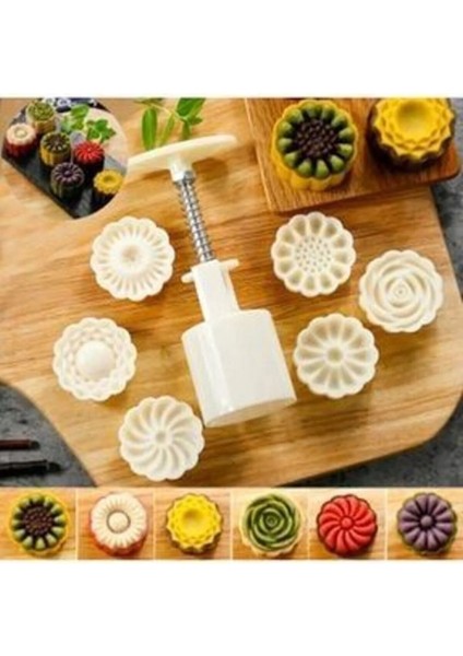 Basmalı Mooncake Kopat Set 7 Parça Kurabiye Yapım Seti