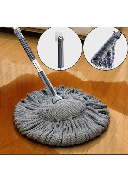 Kendinden Sıkmalı Yedek Bezli Büyük Boy Mop Temizlik Paspası
