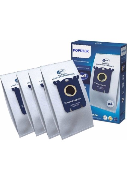 Philips Uyumlu Fc 8785/09 Uyumlu S-Bag Süpürge Toz Torbası 4 Adet