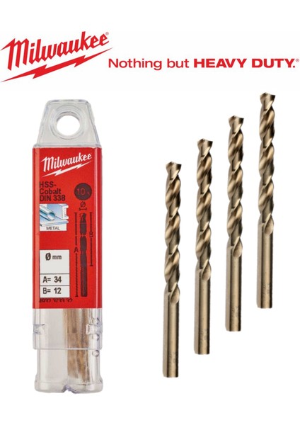 Metal Matkap Ucu Hss-G Co (Altın Seri) 2,0 x49 mm T4932373334 Mılwaukee (1 ADETTİR)