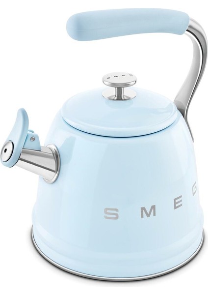 50's Style Set Üstü Düdüklü Kettle Pastel Mavi 2.3 Lt