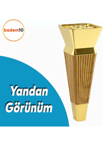 Dempa Lüks Mobilya Kanepe Sehpa Tv Ünitesi Koltuk Ayağı Baza Ayakları Açık Kübik Ceviz 16 cm modelleri