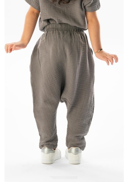 Batı Yazlık Müslin Kız Çocuk Şalvar Gri Gri fiyatları