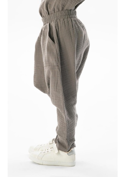 Batı Yazlık Müslin Kız Çocuk Şalvar Gri Gri fırsatları