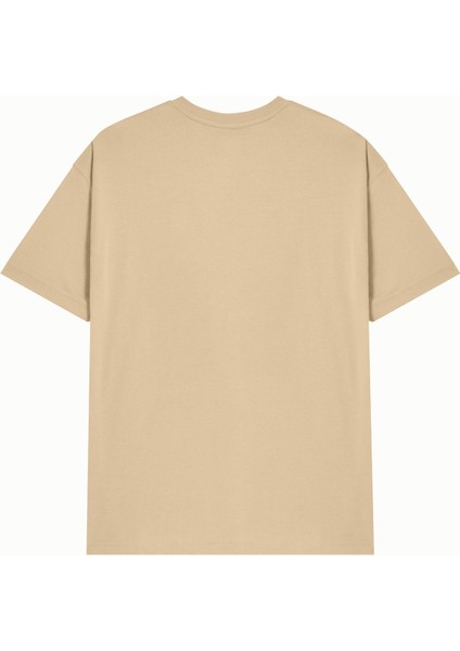 Ünisex Hanclo Baskılı Avrupa Kalıp/oversize Fit Kesim Bisiklet Yaka Kısa Kollu T-Shirt