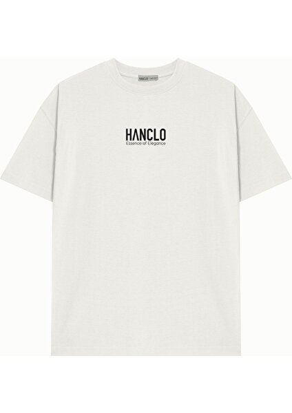 Ünisex Hanclo Baskılı Avrupa Kalıp/oversize Fit Kesim Bisiklet Yaka Kısa Kollu T-Shirt