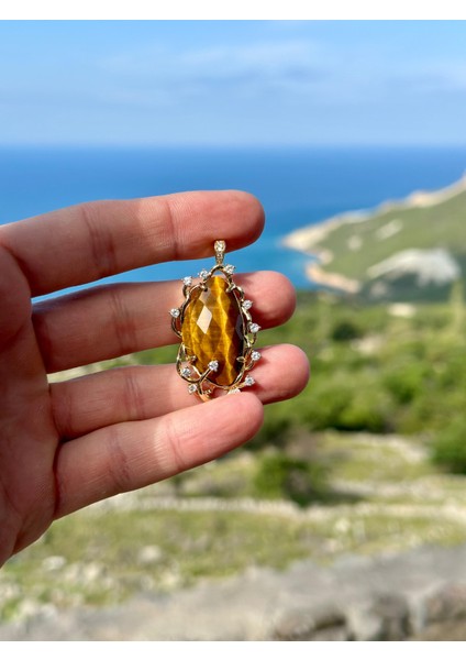 Doğaltaş Otantik Kaplangözü Taşı Kolye