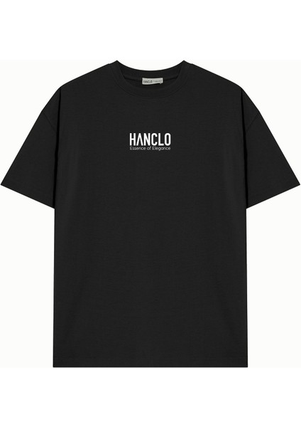 Ünisex Hanclo Baskılı Avrupa Kalıp/oversize Fit Kesim Bisiklet Yaka Kısa Kollu T-Shirt