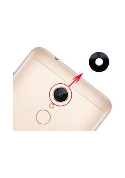 Xiaomi Redmi 5 Plus Arka Kamera Camı Lens Yapışkanlı