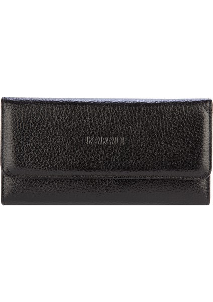 Deri Kadın Portföy Cüzdanı Siyah BC456-01