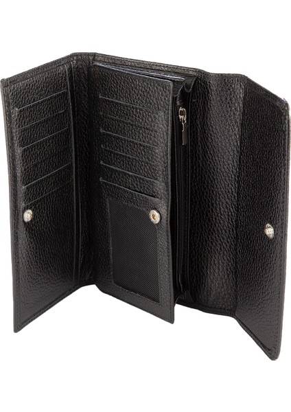 Deri Kadın Portföy Cüzdanı Siyah BC456-01 modelleri