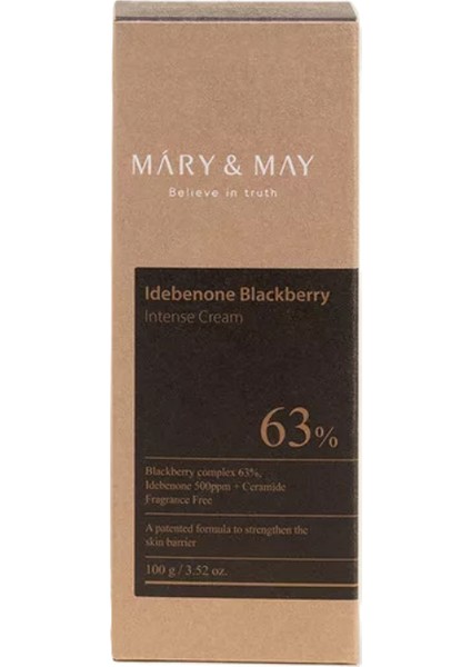 Idebenone Blackberry Intensive Cream 100 Gr