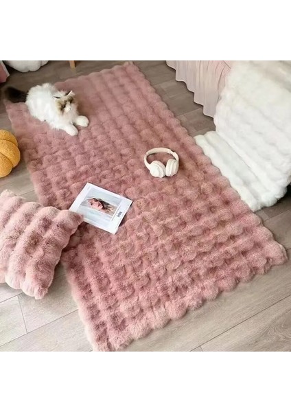 Baladi Home Kalın Tavşan Peluş Halı Kaymaz Tabanlı Çok Yumuşak