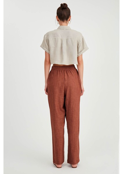 Beli Çapraz Lastik Detaylı Pantolon indirimleri