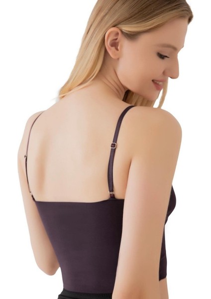Ince Askılı Dikişsiz V Yaka Iz Yapmaz Büstiyer/croptop modelleri