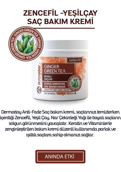 Woow Butter Zencefil Yeşil Çay Durulanmayan Saç Kremi 250ml Boyalı Saçlar modelleri