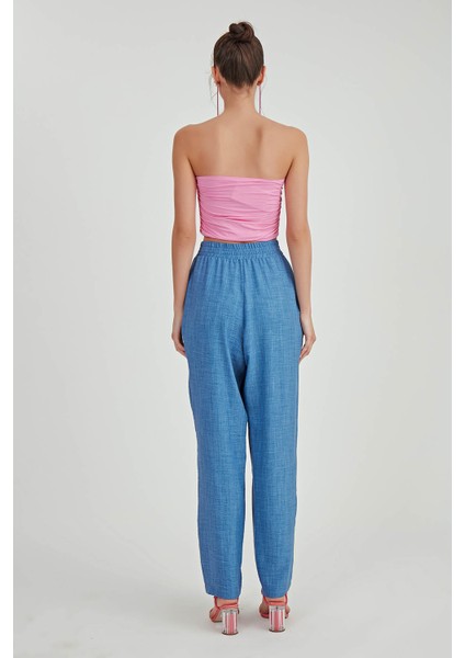 Beli Çapraz Lastik Detaylı Pantolon indirimleri