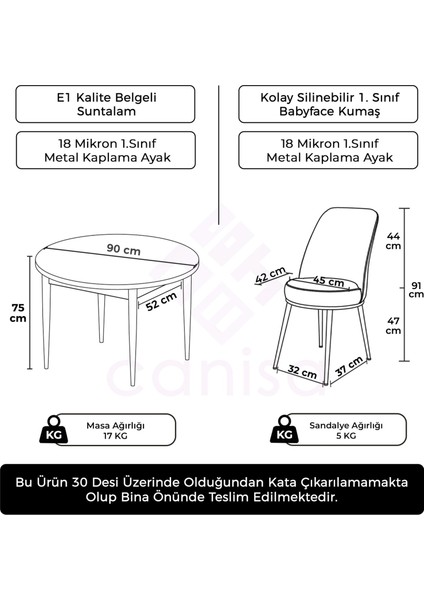 Osle Serisi 90x90 Açılabilir Siyah Mermer Desen Mutfak Masa Takımı 4 Sandalye Gold Detay