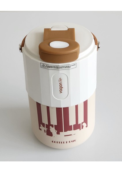VGN2050 400ML Paslanmaz Çelik Termos Matara Çift Içim (Brown)