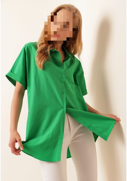 Kısa Kol Gömlek - Yeşil modelleri
