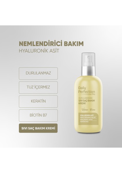 Nemlendirici Bakım Hyaluronic Acid Içerikli Sıvı Saç Bakım Kremi 200 ml