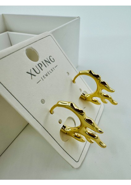 Xupıng Jewelry 14 Ayar Altın Kaplama, Alev Küpe fiyatları