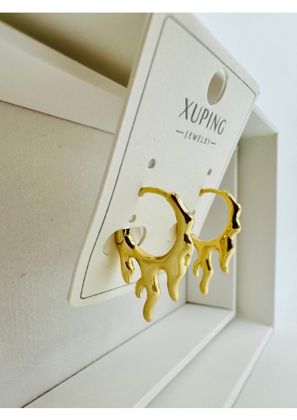 Xupıng Jewelry 14 Ayar Altın Kaplama, Alev Küpe fırsatları