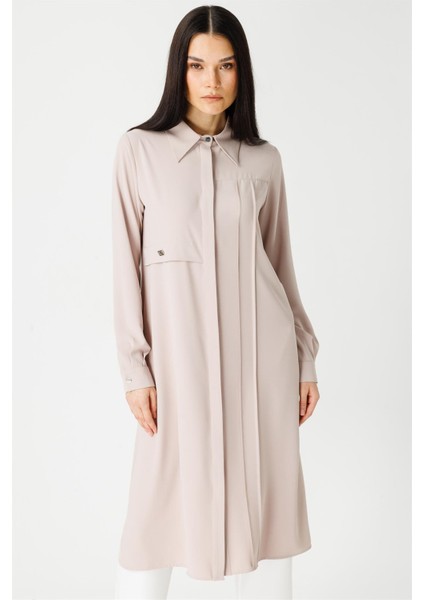 Dikiş ve Arma Detaylı Uzun Kurtarıcı Tunik Taş modelleri