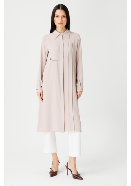 Dikiş ve Arma Detaylı Uzun Kurtarıcı Tunik Taş fırsatları